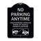 Signmission No Parking Anytime Unauthorized Vehicles Towed at Vehicle Owners Expense With Car, BS-1824-23764 A-DES-BS-1824-23764 - alternate 1